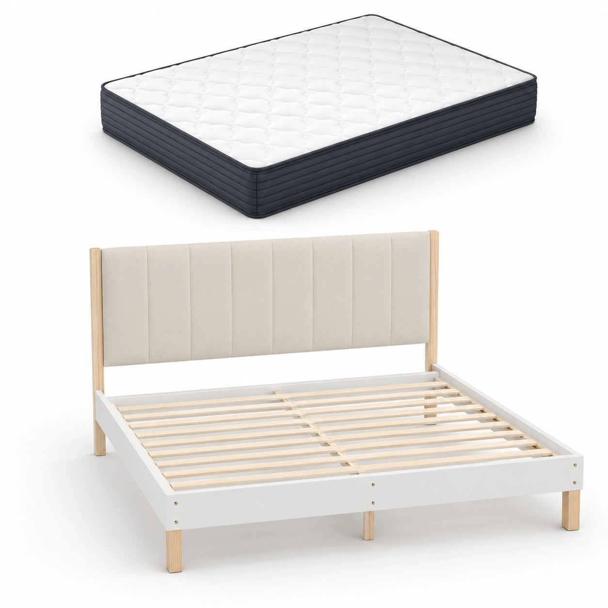 matelas-140x190-avec-cadre-en-bois-montage-facile-tsrebp7975pn
