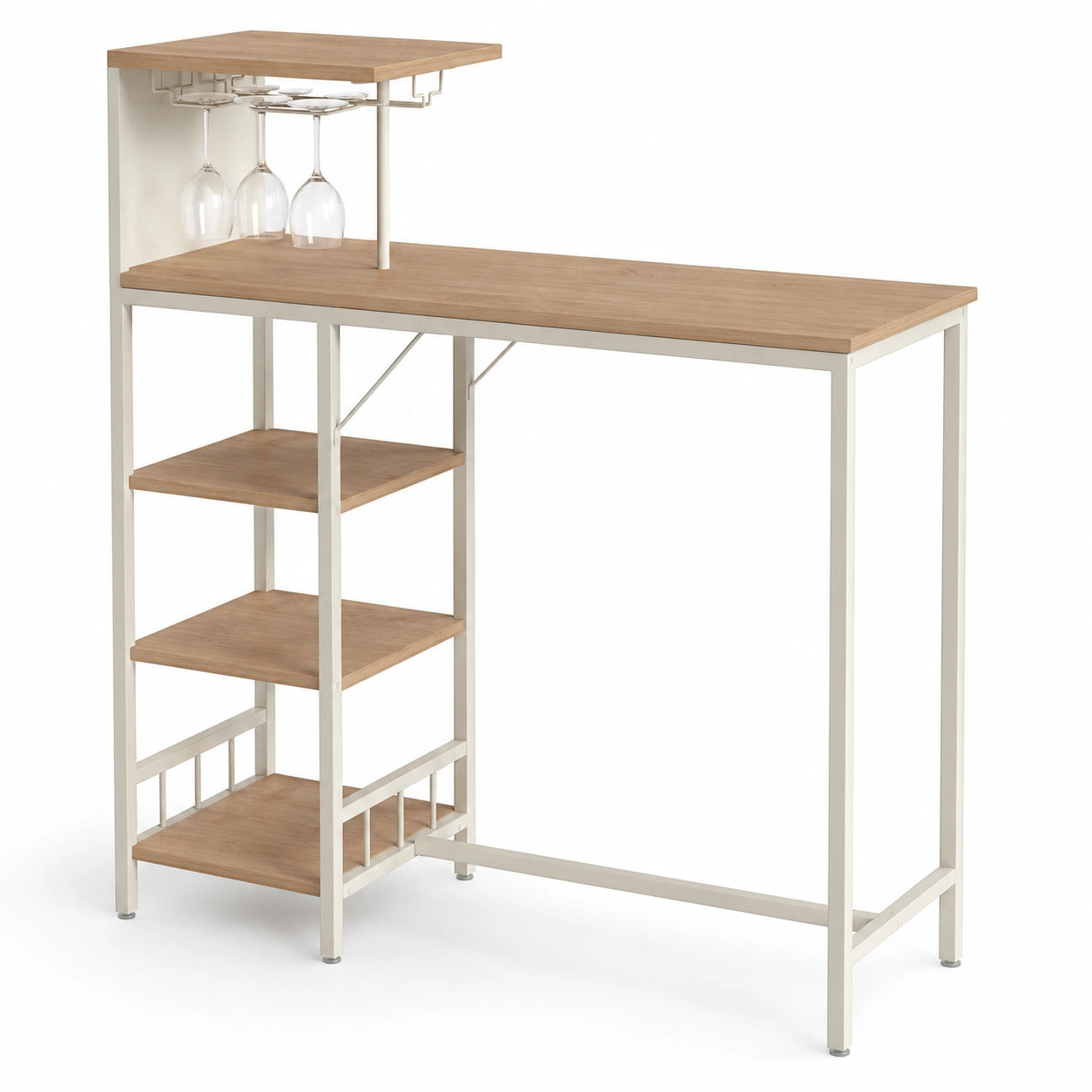 table-de-bar-industrielle-avec-etageres-et-porteverres-umtokw8034bi