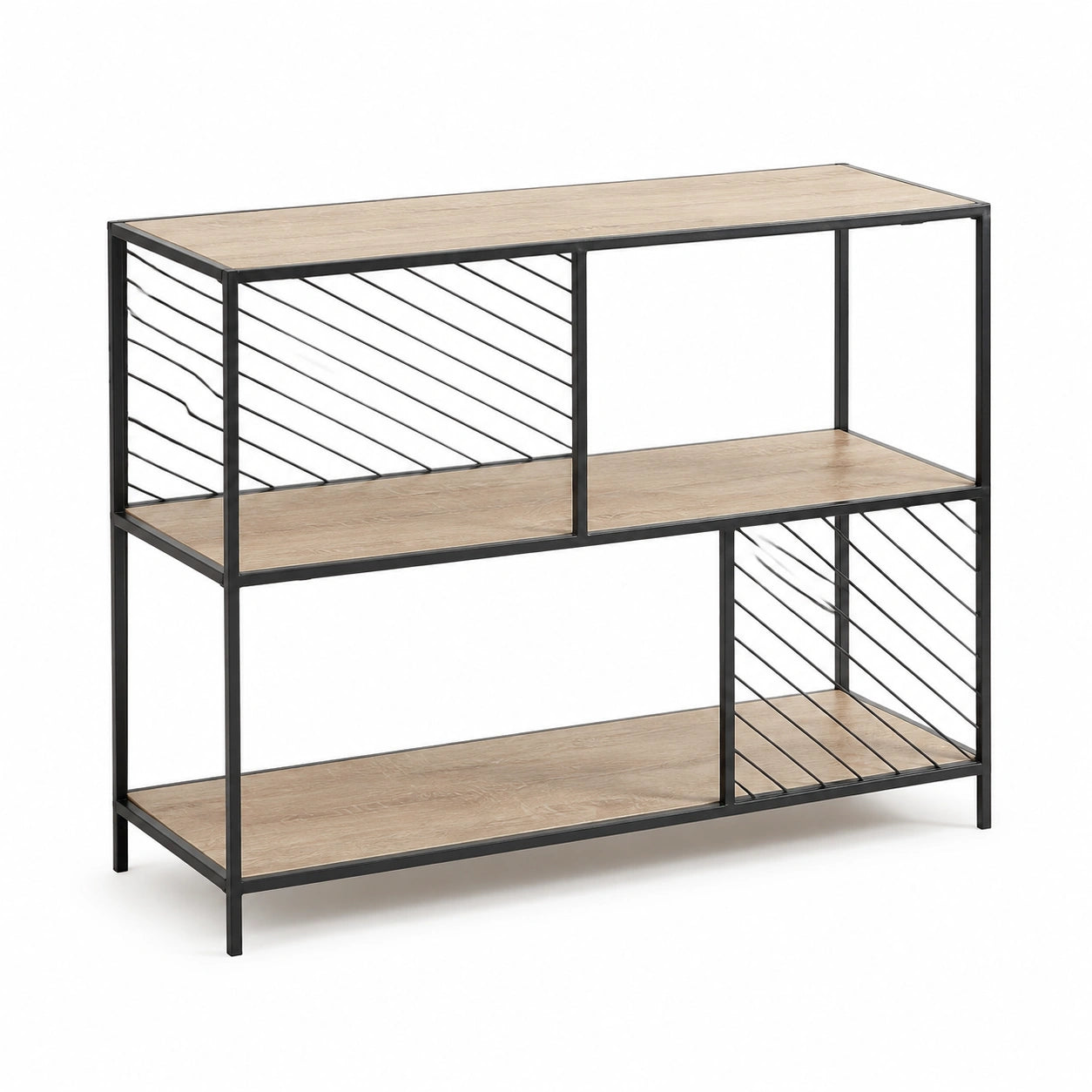 table-console-intemporelle-avec-etageres-pour-salon-et-couloir-metal-et-bois-effet-chene-100x30x75-cm-noir-svklxc8022ns